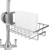 Kitchen Shelf Stainless Steel Faucet Rack Rag Drain Rack Household Kitchen Punch-free Sink Storage Rack BuyMarto