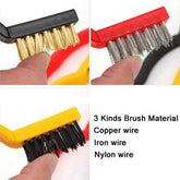 3-Piece Kitchen Cleaning Wire Brush Set – Steel, Brass & Nylon Brushes BuyMarto