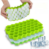 Honeycomb Silicone Ice Tray – 37-Grid Hexagon Ice Maker with Lid BuyMarto