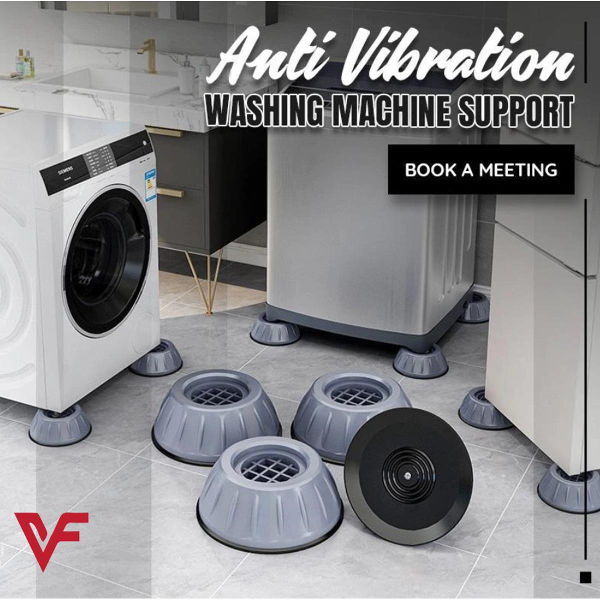 4 Pcs Floor Mat Elasticity Black Protectors Furniture Anti Vibration Rubber Feet Pads Washing Machine Non Slip Shock Proof Washing Machine Shock Absorption And Anti-Shake Foot Pad Shock and Noise Cancelling Washing Machine Support BuyMarto