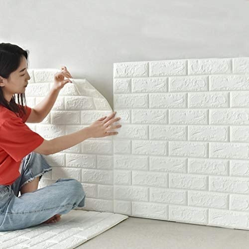 Foam Button Shape brick Wall Sticker Sheet BuyMarto