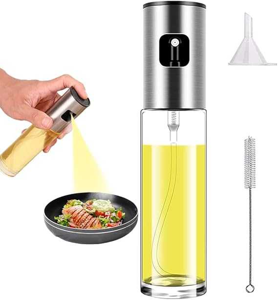 100ml Oil Spray Bottle – Stainless Steel & Glass Olive Oil Mister BuyMarto