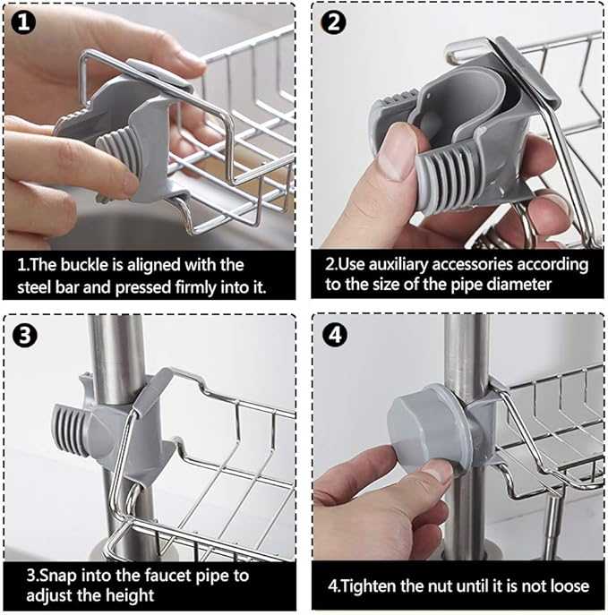 Kitchen Shelf Stainless Steel Faucet Rack Rag Drain Rack Household Kitchen Punch-free Sink Storage Rack BuyMarto
