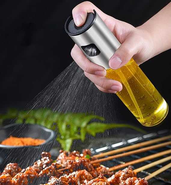 100ml Oil Spray Bottle – Stainless Steel & Glass Olive Oil Mister BuyMarto