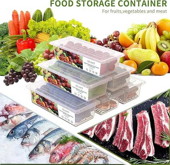 Meat Storage Container – Fresh-Keeping Box with Removable Drain Plate & Lid BuyMarto